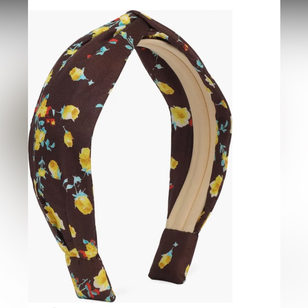 AUTUMN ADEIGBO Bridgette Floral Print Knotted Headband